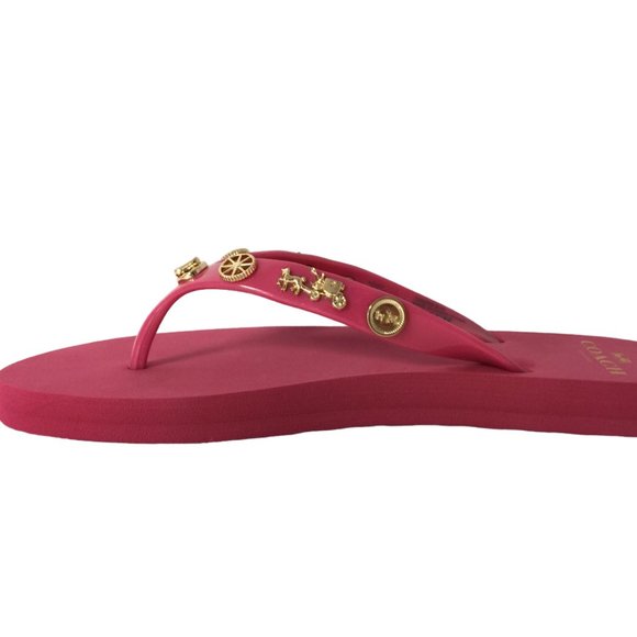 NIB COACH ALYSSA CHARMS EMBELLISHED FLIP-FLOP SANDALS - Picture 4 of 7
